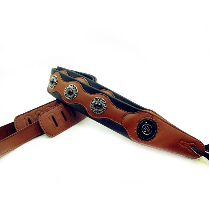 High-quality  guitar strap / black gem  guitar belt Width 6.5 cm